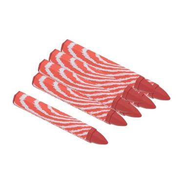 Imagem de PATIKIL Giz de cera para marcação, 8 peças de giz de cera hexagonal de 10,7 x 1,5 cm para madeira, vidro, cerâmica, caixas, pano, pedra, vermelho