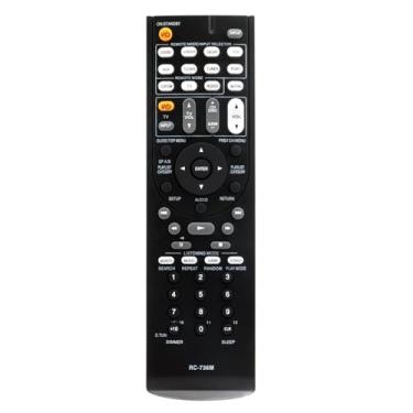 Imagem de Controle remoto de substituição RC-736M compatível com receptor Onkyo Home Theater HT-R570 HT-S5200 HTS5200B HTP-570 SKF-570 L SKF-570 R SKC-570 SKR-570 L SKR-570 R SKB-570 L SKB-570 SKR W-570 UP-A1L