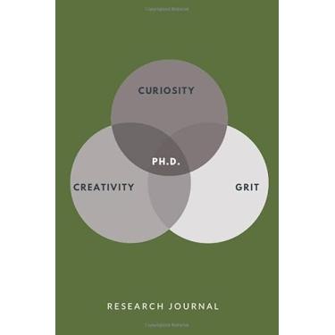 Imagem de Ph.D. Research Journal: Dark olive green blank college-ruled research journal, 300 black and white pages (6x9 inches | 22,86x15,24 cm)