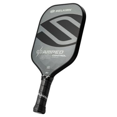Imagem de Selkirk 2025 Amped Control Pickleball Paddle | Pá de Pickleball de Fibra de Vidro | FiberFlex+ Face | Polipropileno X5+ Núcleo de 16 mm | Projetado para Doces Consistentes | Peso Médio Épico | Cinza