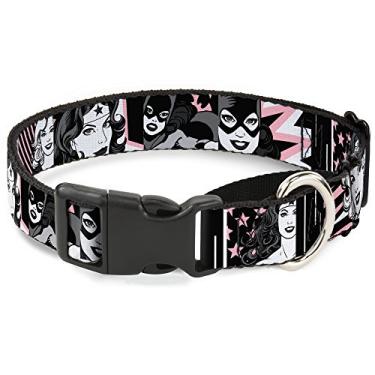 Imagem de Buckle-Down Coleira de cachorro Martingale Supergirl Tattoo Scene 45 a 81 cm 1,5 cm de largura