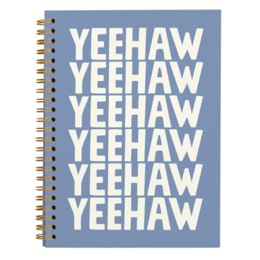 Imagem de ULEGIE Caderno Coquette West, caderno espiral forrado na moda, capa dura, caderno pautado para faculdade, caderno de escritório escolar para trabalho, presentes para mulheres adolescentes 13 x 21 cm