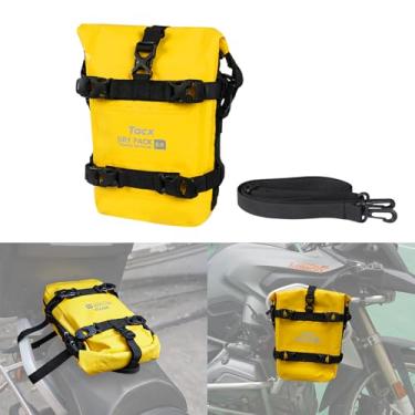 Imagem de tacxmotorrad Bolsa traseira de motocicleta, bolsa de para-choque dianteiro, 8 L, à prova d'água, bolsa de bagagem, para bicicleta, motocicleta, amarela