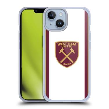 Imagem de Head Case Designs Capa de gel macio oficialmente licenciada pelo West Ham United FC Third 2024/25 Crest Kit compatível com Apple iPhone 14