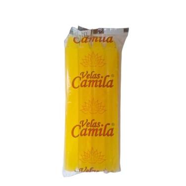 Imagem de Velas camila n5 caixa com 24 pacotes com 8 velas cada, Amarelo