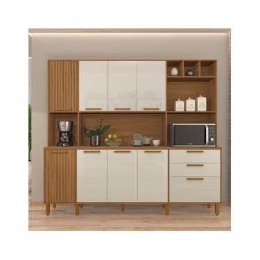 Imagem de Cozinha Compacta Indekes Gramado com 9 Portas e 2 Gavetas - 219cm de Largura