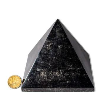 Imagem de Pirâmide Obsidiana Negra 9 a 11cm entre 800 a 900g Classe A - Cristais