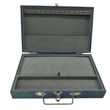 Imagem de Maleta Porta Joias Azul Jeans Média Simples