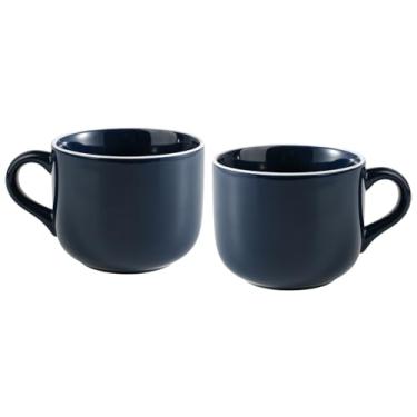 Imagem de CROMIITSM Caneca de café de porcelana extragrande de 652 g, copo de café da manhã e tigela de sopa, segura para micro-ondas e lava-louças, caneca grande jumbo com alças