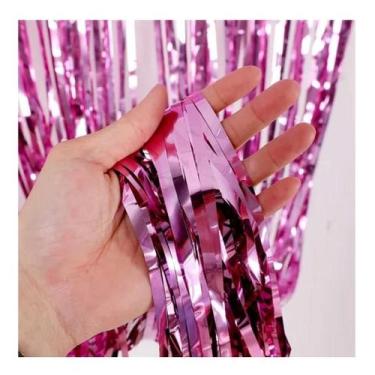 Imagem de Cortinas Metalizada Lisa Decoração de Festa, Aniversário, Chá de bebê,