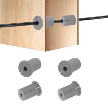 Imagem de HiPicco 4 peças de ilhós de parede para cabos, cabo de silicone de 2,5 cm, bucha de parede, alimentação, kit de roteamento, acessórios, cabo de parede, passagem, para Ethernet com orifício de 8 mm,