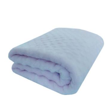 Imagem de Manta Bebe Infantil Menino Azul Poa Cobertor Antialérgico Berço Enxova