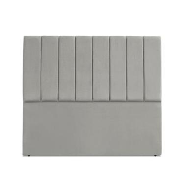 Imagem de Cabeceira Estofada Casal Carla 140cm Suede Cinza Claro - QUALITY CABEC