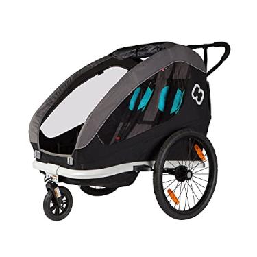 Imagem de Hamax Trailer De Bicicleta De Dois Lugares Traveller + Carrinho De Passeio (Preto/Cinza)