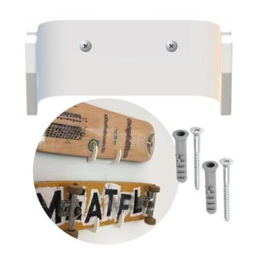Imagem de Suporte de Parede para Skate, Impresso em 3D, 15 x 6 x 8 cm, Branco, Organizador