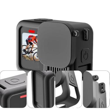 Imagem de Capa de silicone preta para câmera, capa protetora, capa de bateria, capa antiqueda, conjunto de acessórios para Gopro13