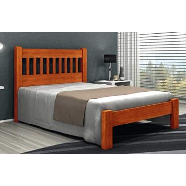 Imagem de Cama Queen Size Pérola de Madeira Maciça Tauari - Cor Mel