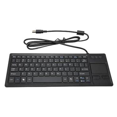 Imagem de Teclado K 800 com touchpad, teclado com fio para vários dispositivos, teclado plug and play ultrafino para serviços de alimentação industrial, médico militar