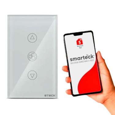 Imagem de Interruptor Inteligente, Dimmer Ventilador, Touch Branco, 4x2, Wi-FI, Controle por App e Voz, Alexa/Google, Ambiente Conectado, Bivolt, SMCV1BS1