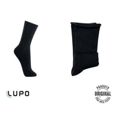 Imagem de Meia Feminina Lupo Sem Punho 4421 - 1 Par, Preta lisa, 34/39