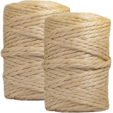 Imagem de Kit 2 Rolo Corda De Sisal 6mm Aprox 67 Metros Arranhador Para Gatos E 