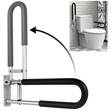 Imagem de Suporte de parede de banheiro corrimão antiderrapante para chuveiro barra de apoio de banheira suporte de trilho de mão de segurança alças de suporte de vaso sanitário para idosos trilhos de segurança