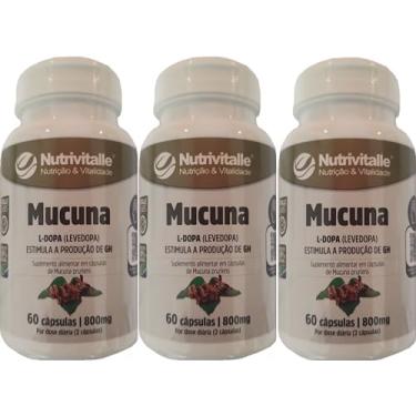 Imagem de Mucuna 60 Cápsulas 800mg Nutrivitalle Kit 3 Unidades