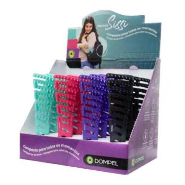 Imagem de Kit 16 Escova De Cabelo Flexível Sissi Coloridas Profissional Dompel