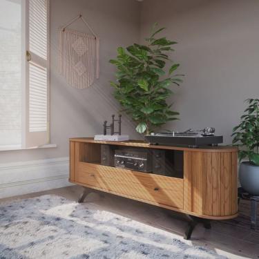 Imagem de Rack para TV até 60 Polegadas com Pés 1 Gaveta Curvo