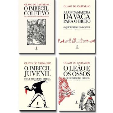 Imagem de Kit 4 livros olavo de carvalho imbecil coletivo