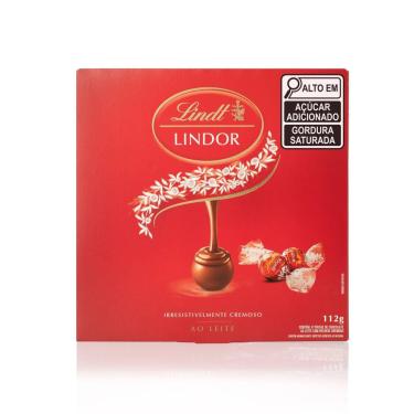 Imagem de Caixa de Presente Lindt Lindor Chocolate ao Leite 112g com 9 unidades