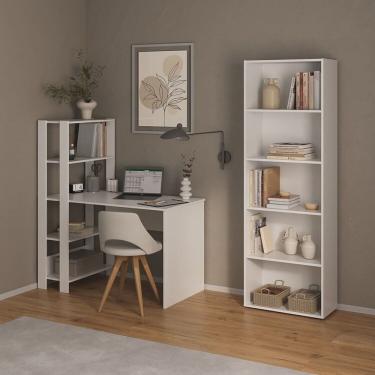 Imagem de Kit 2 Peças com Escrivaninha Match e Estante para Livros 5 Prateleiras