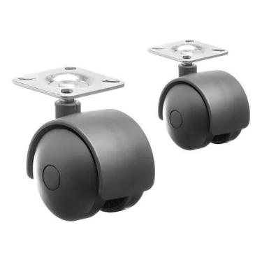 Imagem de Kit 16 Rodinha Rodizio Para Moveis E Cadeira 40mm Sem Trava - Bazar do
