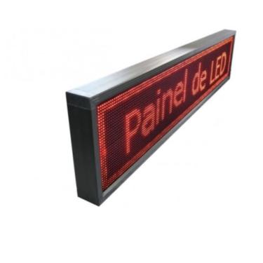 Imagem de Painel LED Vermelho Letreiro Luminoso Digital 70x20 Alto Brilho USB