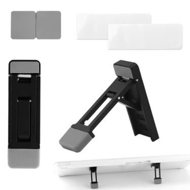 Imagem de Gosknor 2 peças de suporte de teclado dobrável para mesa, inclinação ajustável e mini laptop portátil, suporte ergonômico para teclado de computador com almofadas antiderrapantes, acessórios de