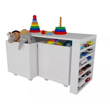 Imagem de Rack Com Baús E Porta Carrinhos Duplo Enoque 100% Mdf