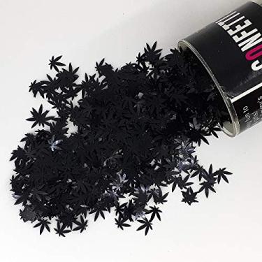 Imagem de Confetti folha de maconha 3/8" preta - pacote de varejo #9714 QS0