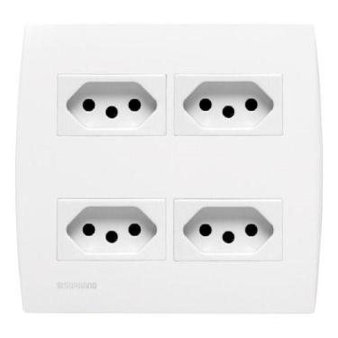 Imagem de Conjunto 4X4 4 Tomadas 10A Soprano Siemens Ilus