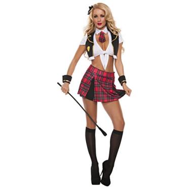 Imagem de Starline Fantasia feminina A+ de estudante, Vermelho/branco/preto, X-Large