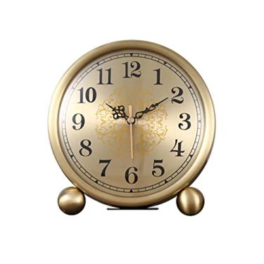 Imagem de Relógio de mesa, moderno, minimalista, metal, mudo, sala de estar, estudo, relógio de mesa para casa, ornamentos modernos, relógio de mesa