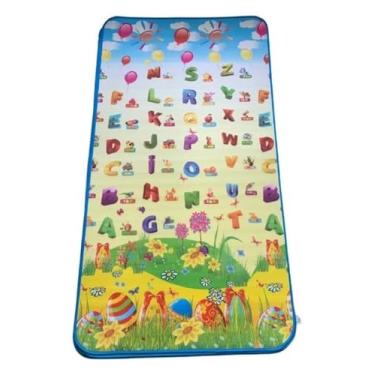 Imagem de Tapete de Atividades Bebe 100x180cm Grande Bebê Gigante Tatame Térmico Educativo Infantil Engatinhar (Letras)