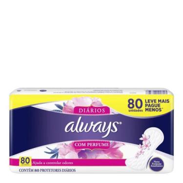 Imagem de Protetor Diário Always Com Perfume 80 Unidades