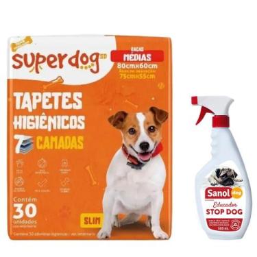 Imagem de Combo Tapete Higienico Dog Slim para cachorro e Adestrador Canino Xixi