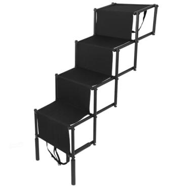 Imagem de Vomeko portátil escada dobrável de cães para carros, estrutura robusta ajustável Rampa de cachorro escadas para caminhão SUV de carro