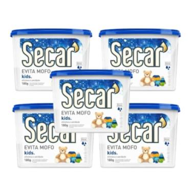 Imagem de Kit Com 5 Evita Mofo Secar 180g Antimofo Guarda Roupas Armários Closet Gaveta Despensa Umidades Bolor Fungos Bactérias Mau Cheiro (5, Kids)