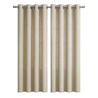 Imagem de Cortina Rústica Para Janelas Grandes 3,00m x 2,30 De Linho Texturizado