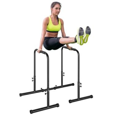 Imagem de MIIUDGIG Suporte De Flexão Paralelo Com Altura Ajustável Miudgig, Estação Barra Para Treinamento Força, Aço Mergulho Alta Resistência, Treino Ginástica Em Casa, Exercícios Tríceps, Flexões Barra, Br