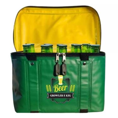 Imagem de Bolsa Térmica Para 12 Latas De Cerveja E Gelo - Beer Growler E Keg