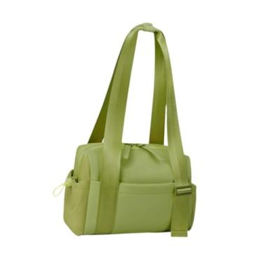 Imagem de Deevoka Bolsa de ginástica com zíper, bolsa de ombro leve para ioga, treino, dança feminina, fim de semana, Verde
