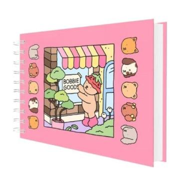 Imagem de Livro De Colorir Bobbie Goods Capa Dura Rosa Com 50 Folhas - Lns
